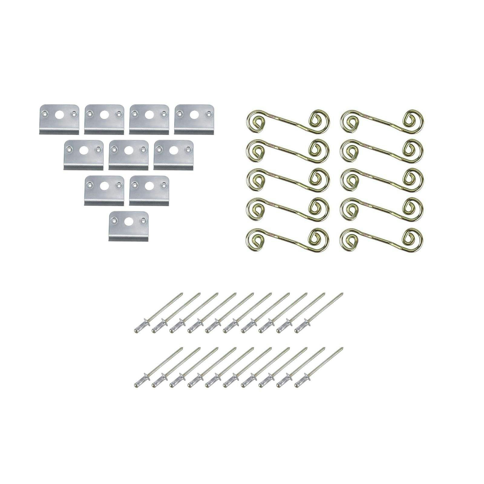 Solid 1/4 Turn Fastener Plate and Stepped Springs