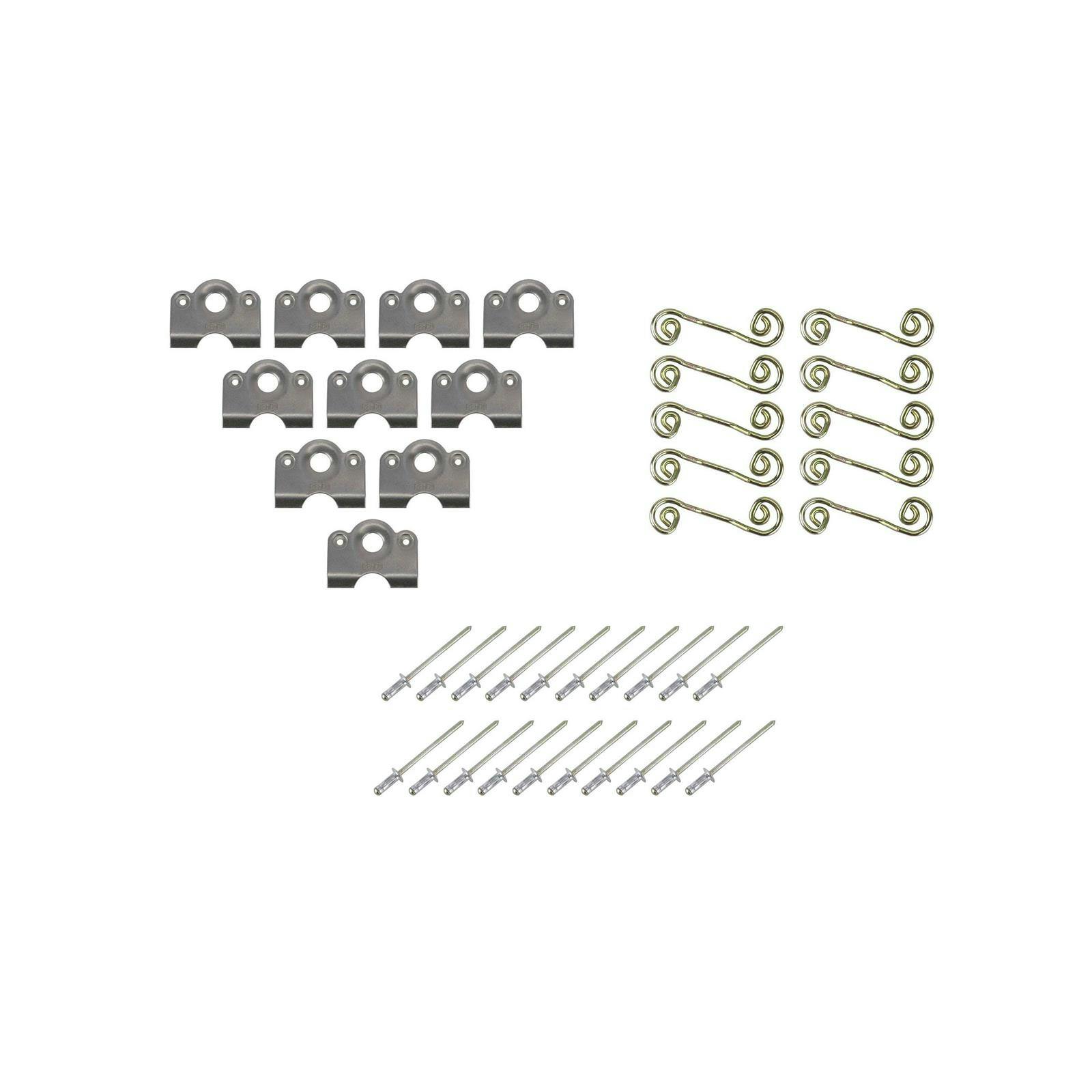 Scalloped 1/4 Turn Fastener Plate and Stepped Springs