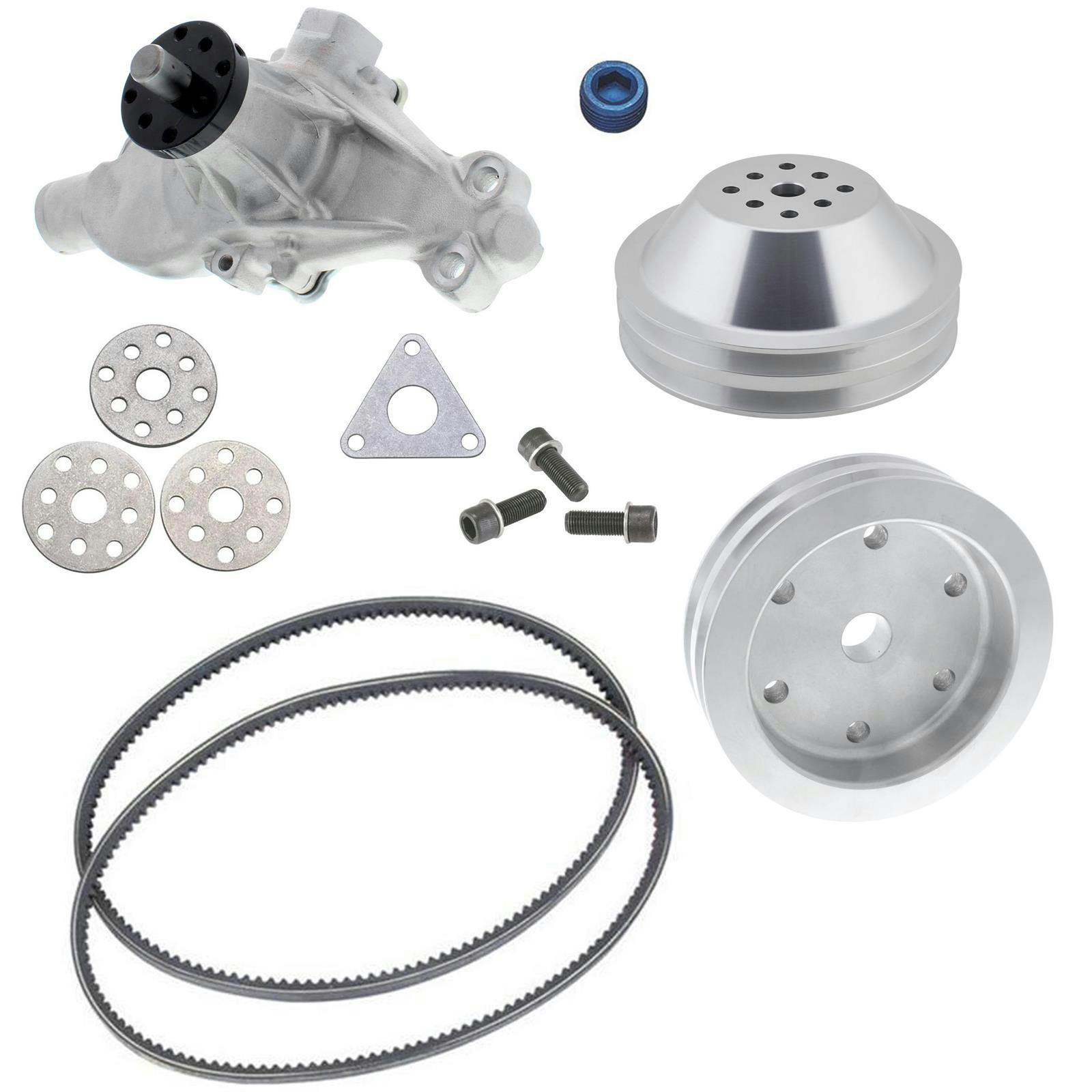 Small Block Chevy Adjustable Water Pump w/Underdrive Pulleys