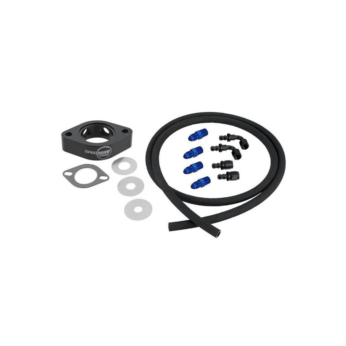 Speedway Motors Water Bypass Kit, 1 Inch, AN6, Small Block Chevy