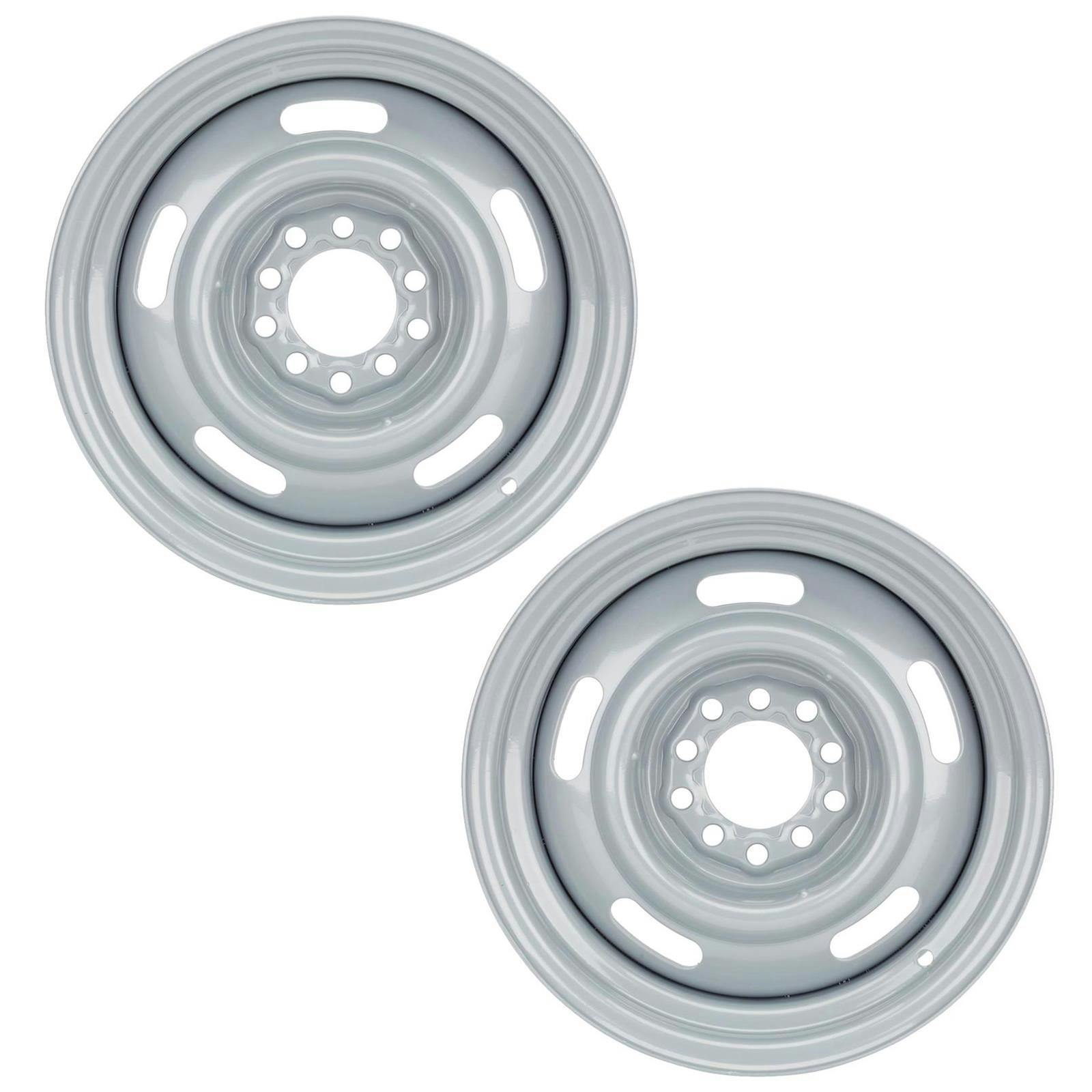 GM Rally Dual Pattern Set, 4.5"-4.75" Silver 15x6