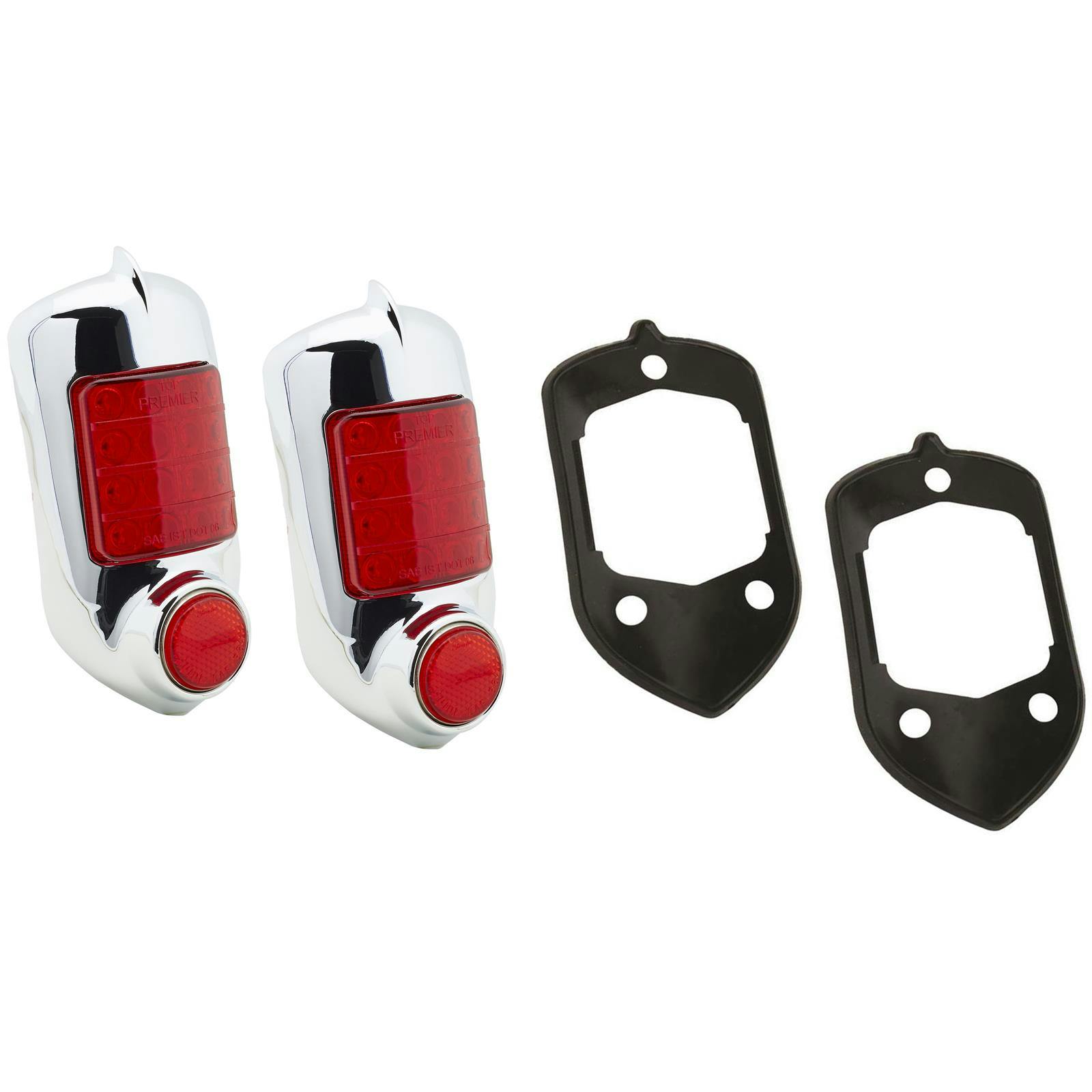 1951-52 Chevy Car LED Tail Light Assembly w/ Mounting Pads, Pair