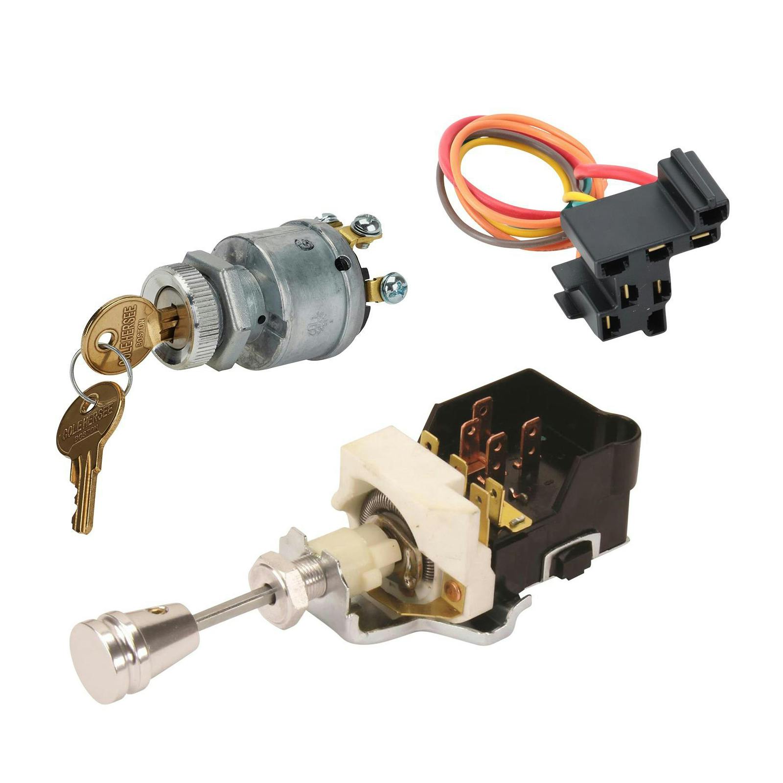 Speedway Motors 4 Way Ignition/Headlight Switch Kit, w/Pigtails