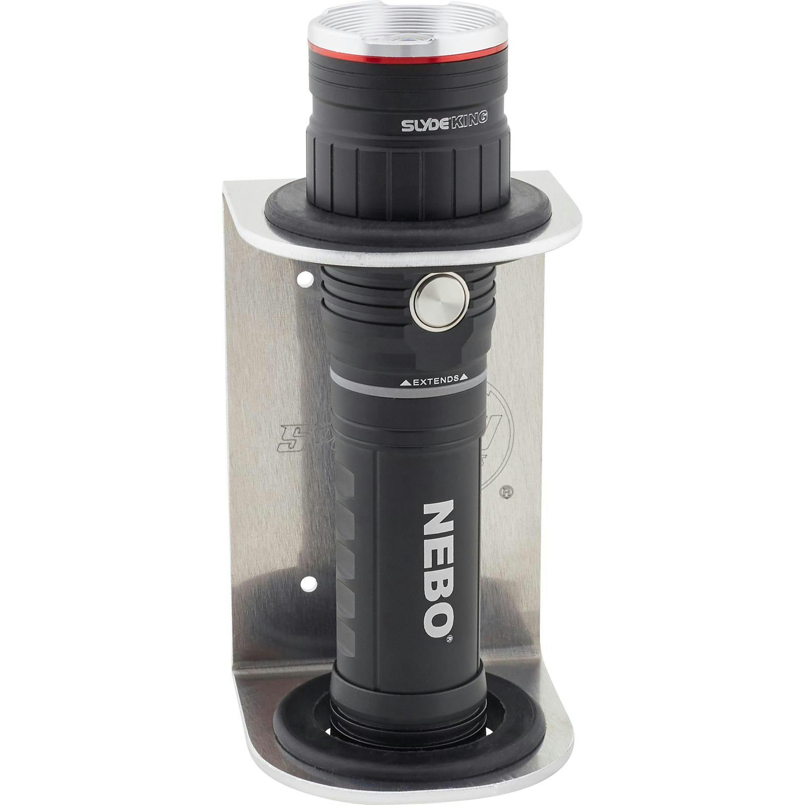 Wall Mount Flashlight Holder, Aluminum, 1-3/4 Inch Hole