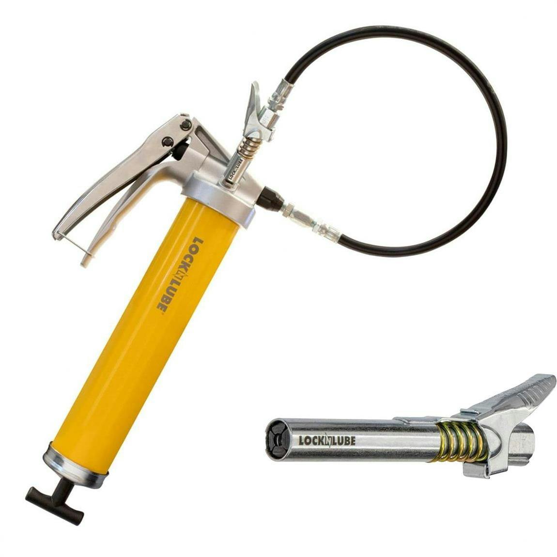 LockNLube Pistol Grip Pro Grease Gun With Locking Coupler XL