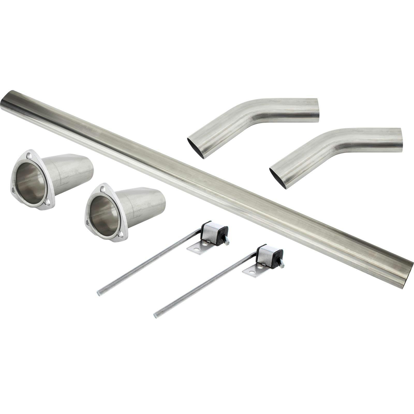 Side Exit Exhaust Kit, Oval, 3 Inch, Stainless Steel