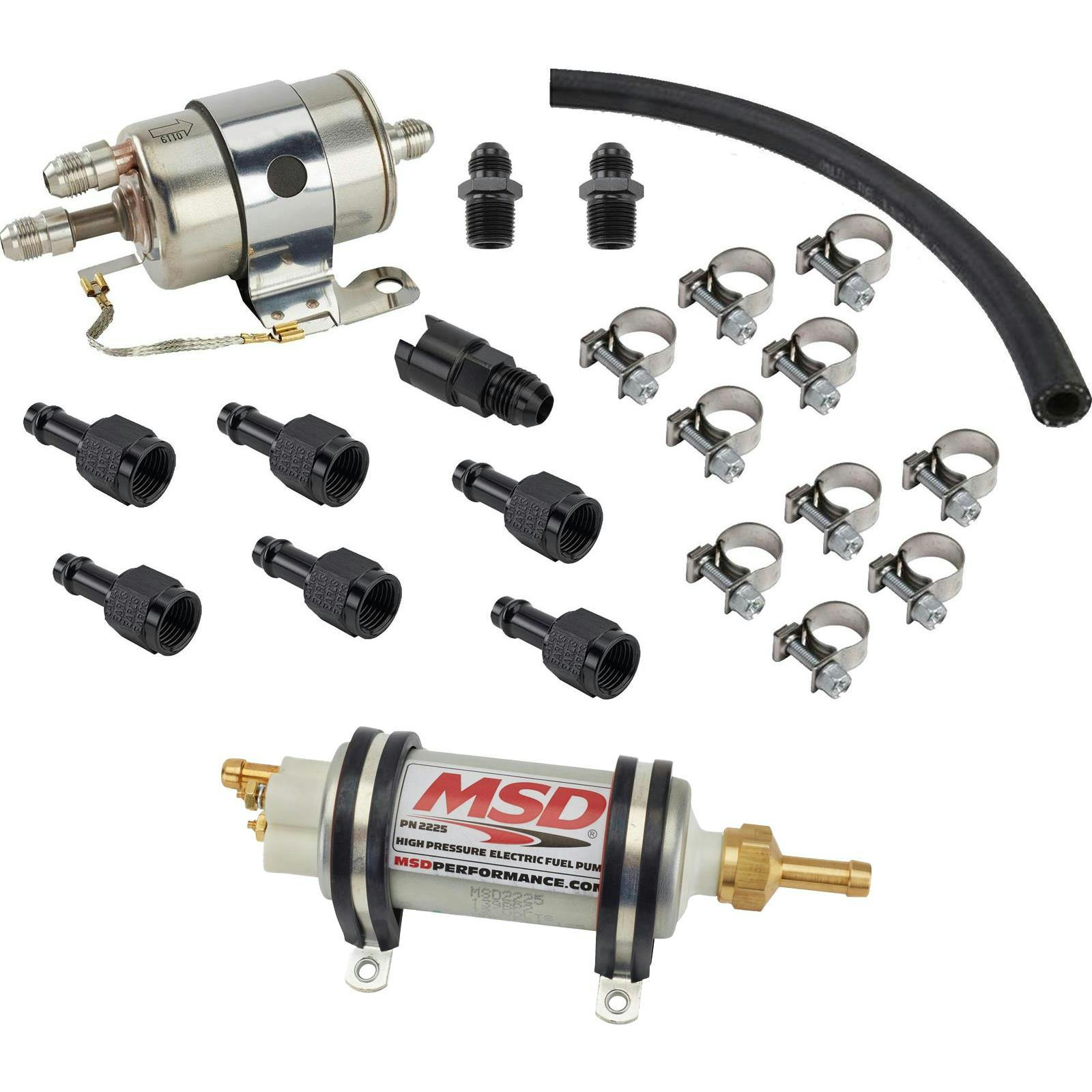 Deluxe Fuel Regulator Kit With MSD Electric Fuel Pump, GM LS