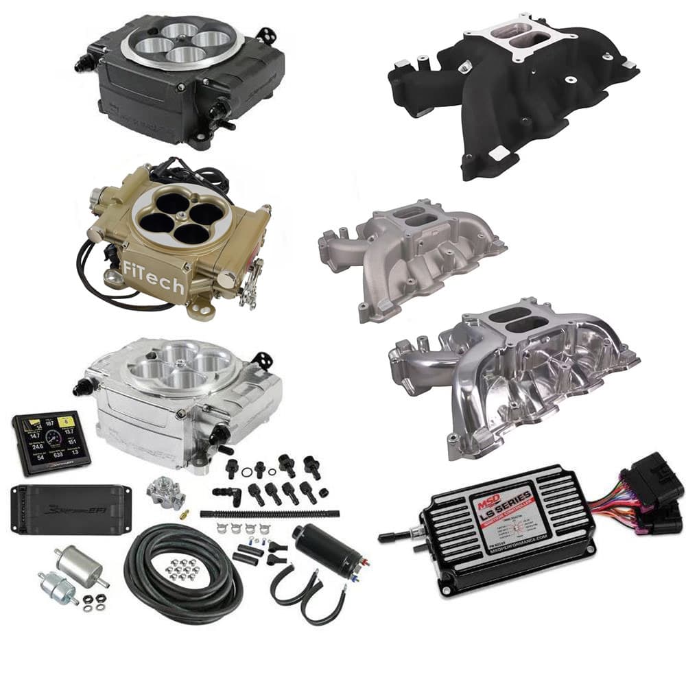 LS Swap Carburetor Style EFI Master Kit With Intake/Ignition Box
