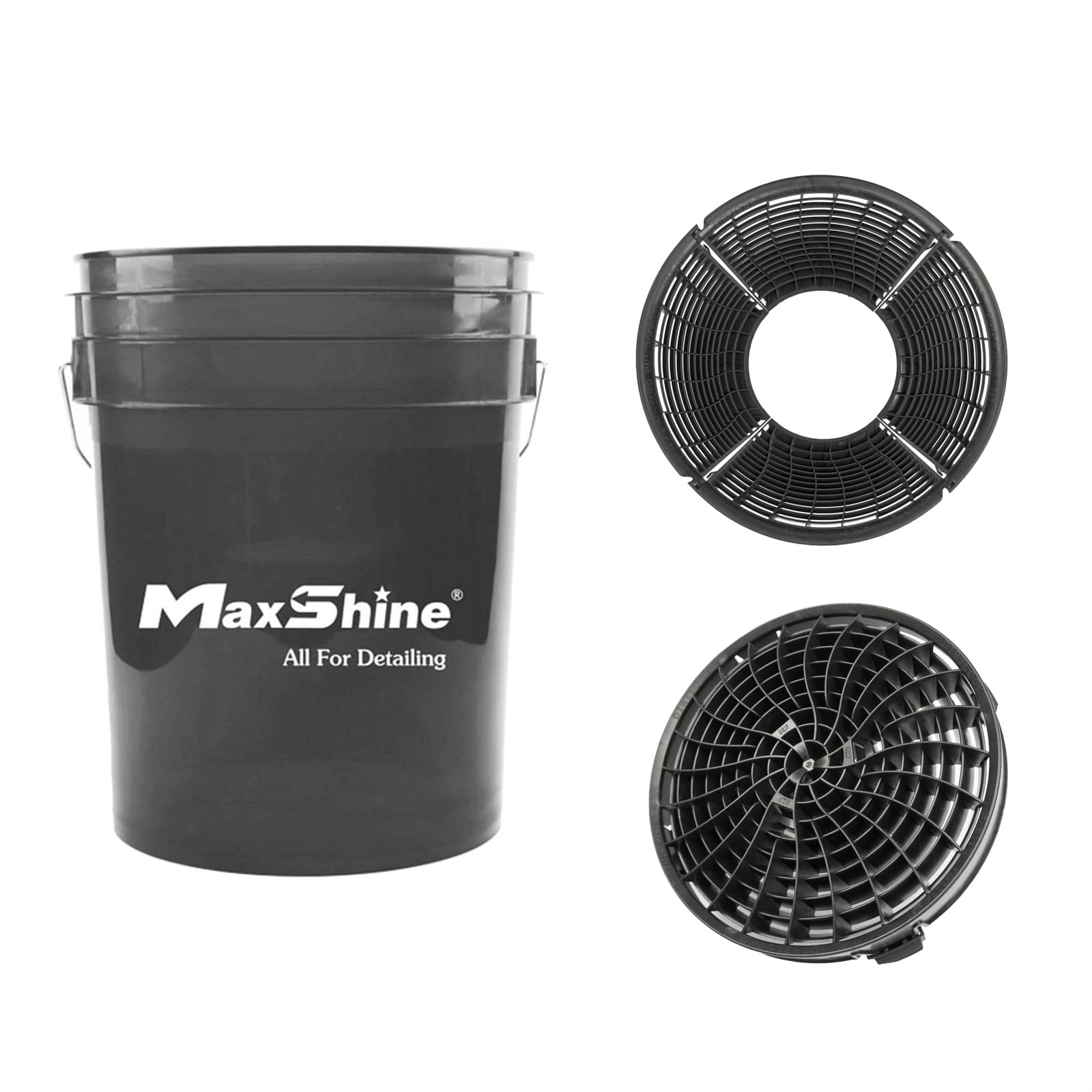 5 Gallon Detailing Bucket with Insert and Scrub Wall