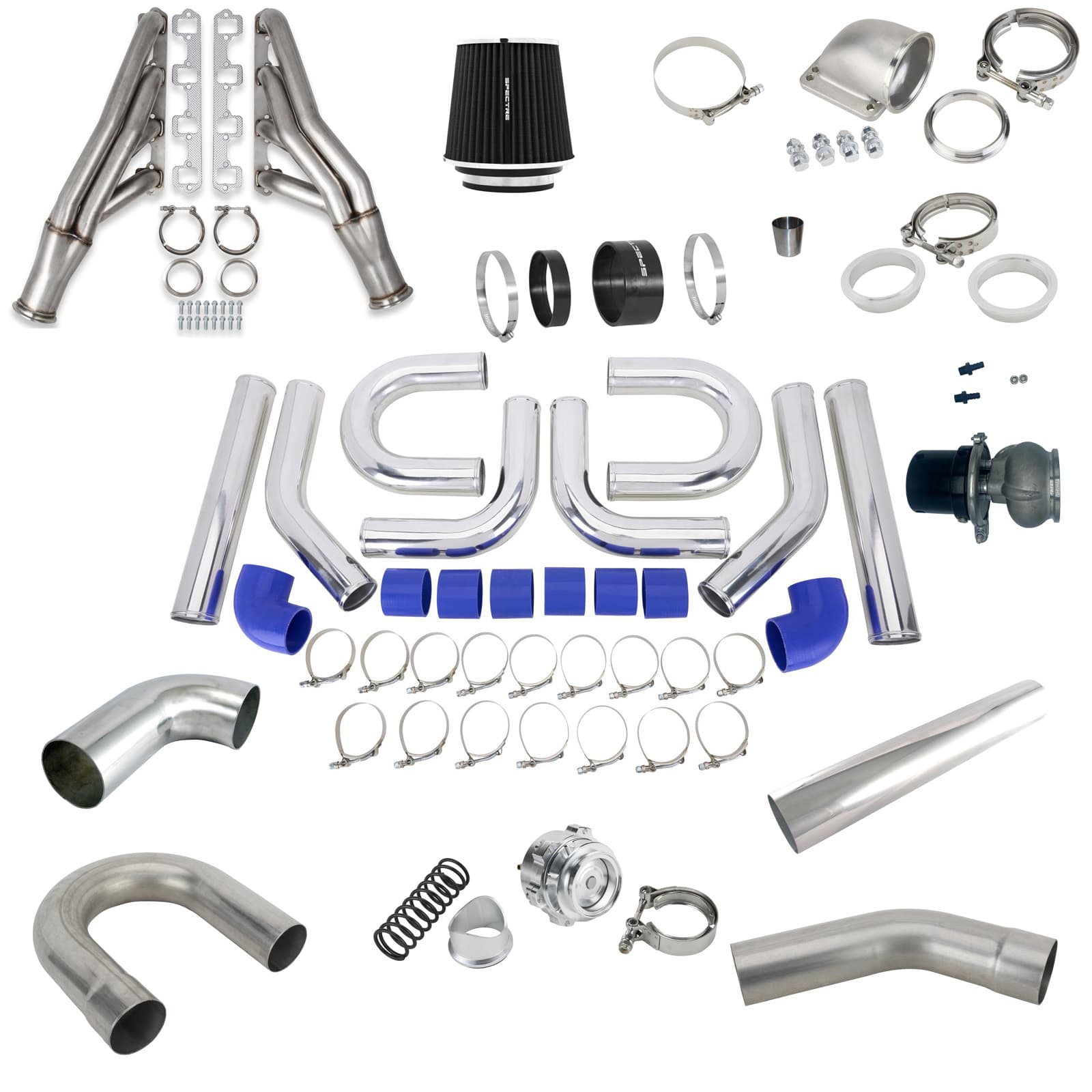 SBF Turbo Plumbing V-Band Hot Side Complete Cold Side Piping Kit