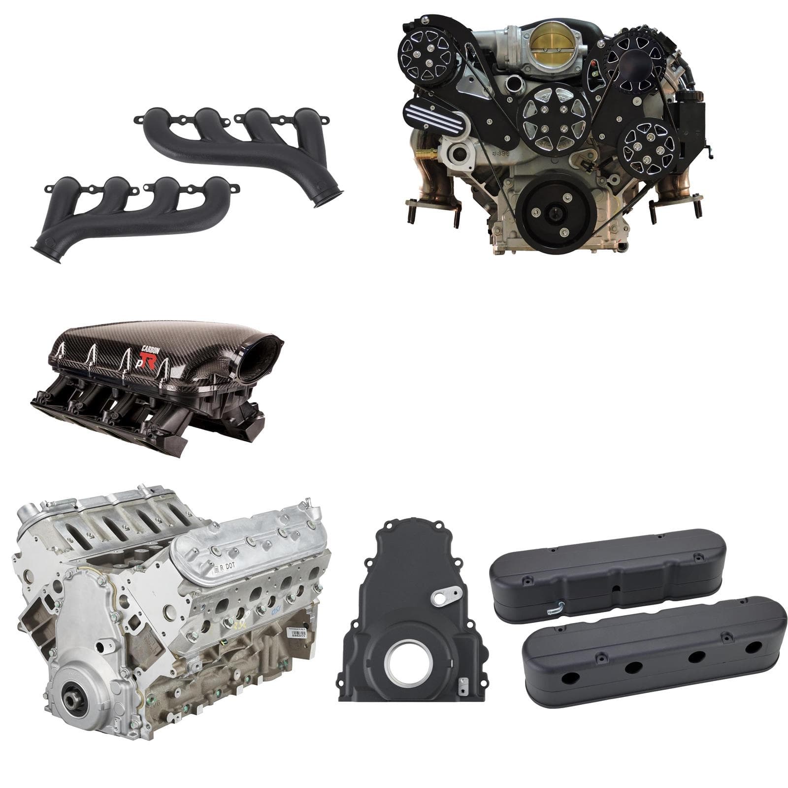 LS Gen III 5.3L Crate Engine Kit, 475HP/435TQ, Carbon Fiber