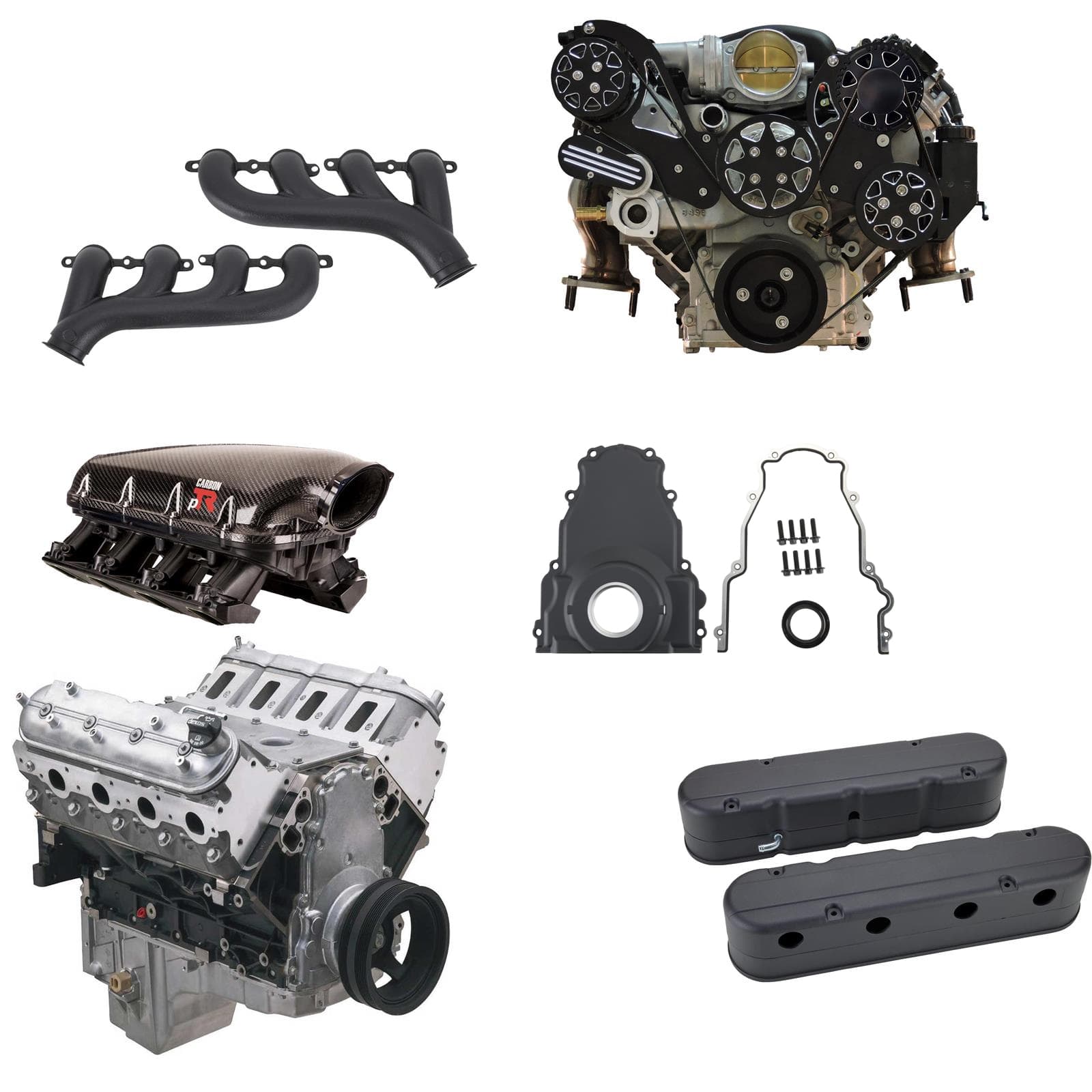 LS Gen III 6.0L Crate Engine Kit, 364HP/450TQ, Carbon Fiber