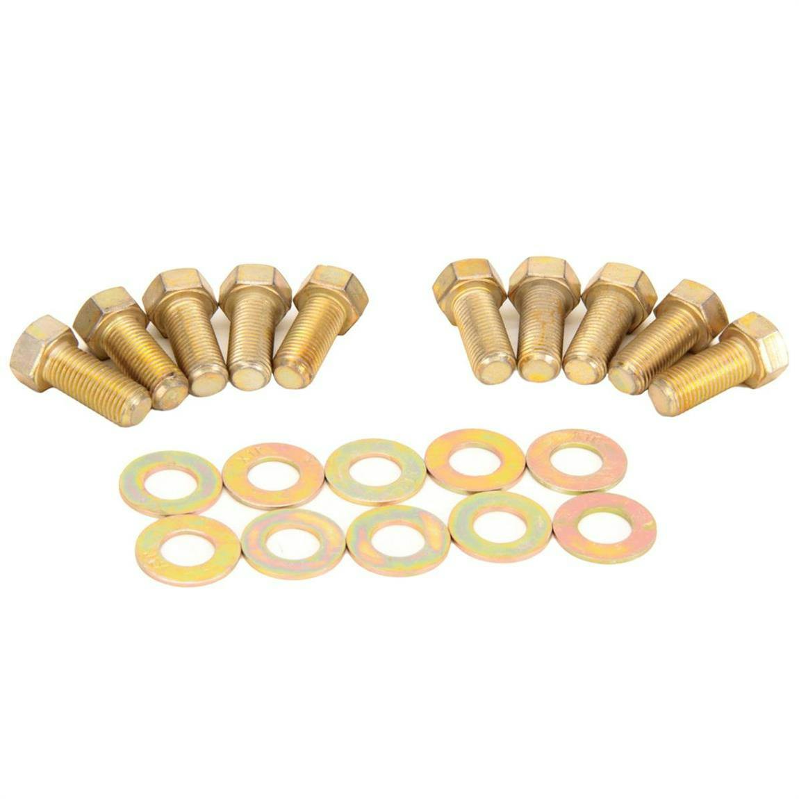 Ford 9 Inch Ring Gear Bolts, 7/16-20 x 1 Inch, Hex, Set/10