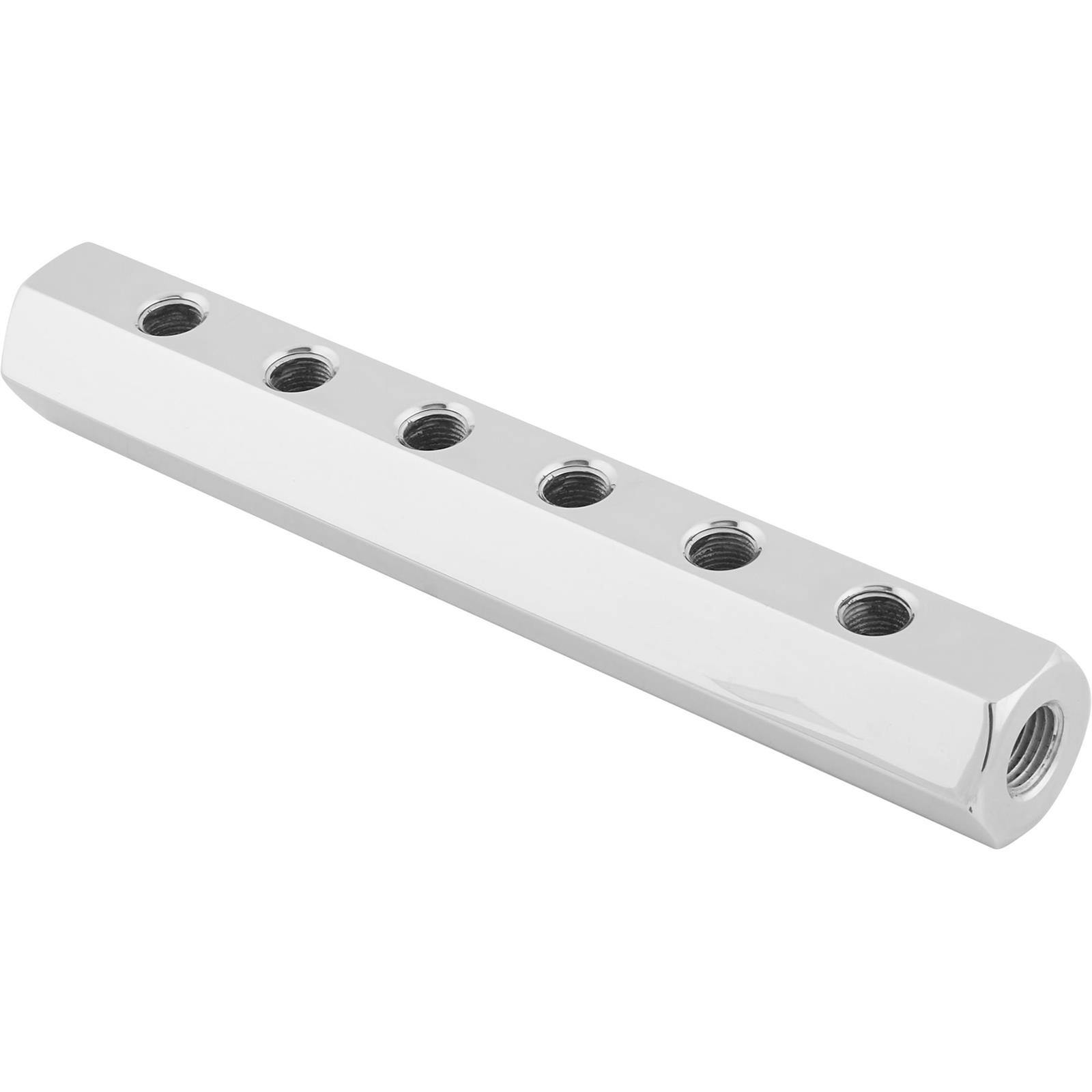 Hex Polished Aluminum Fuel Block, 6-Hole