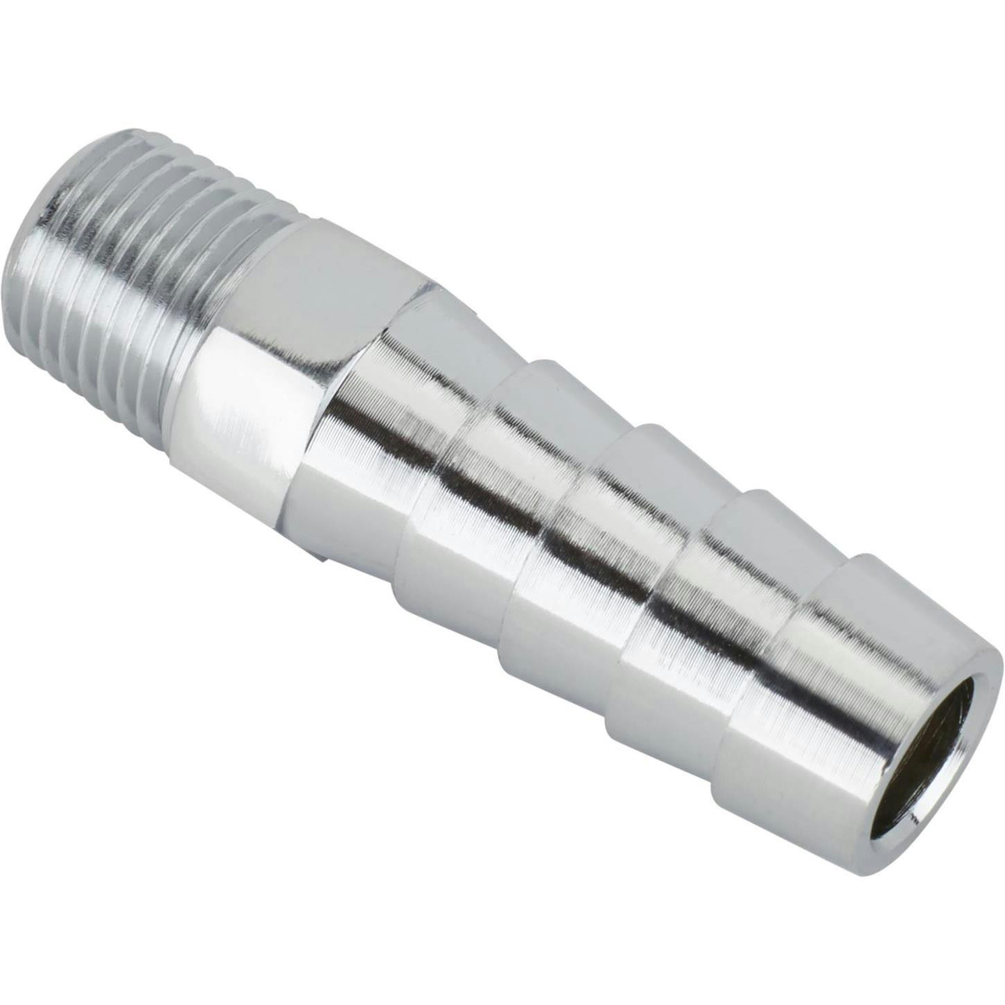 Straight Chrome Fitting, 3/8 Inch Hose to 1/8 Inch NPT