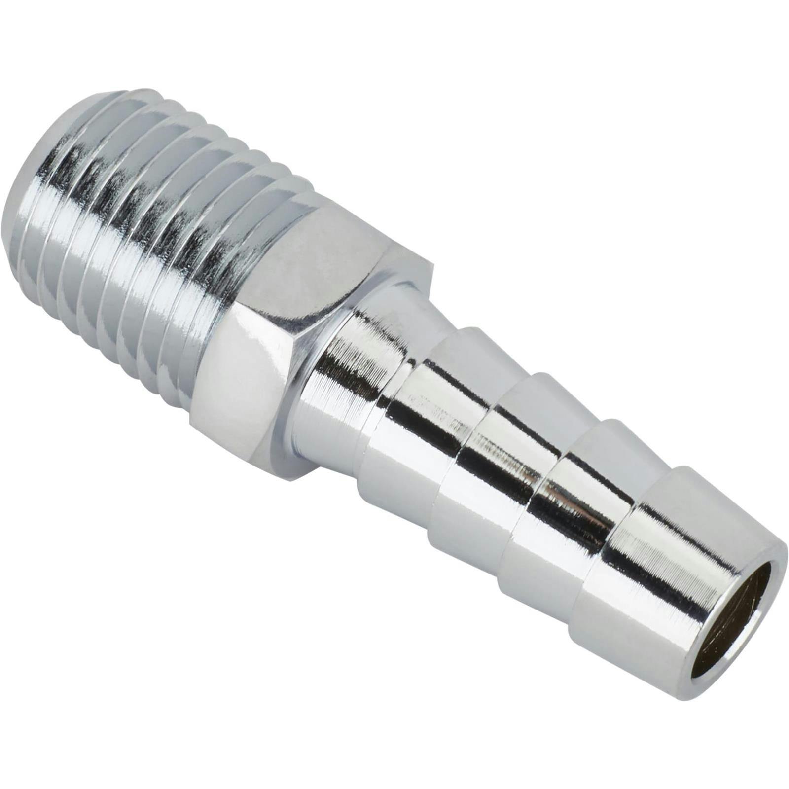 Straight Chrome Fitting, 3/8 Inch Hose to 1/4 Inch NPT