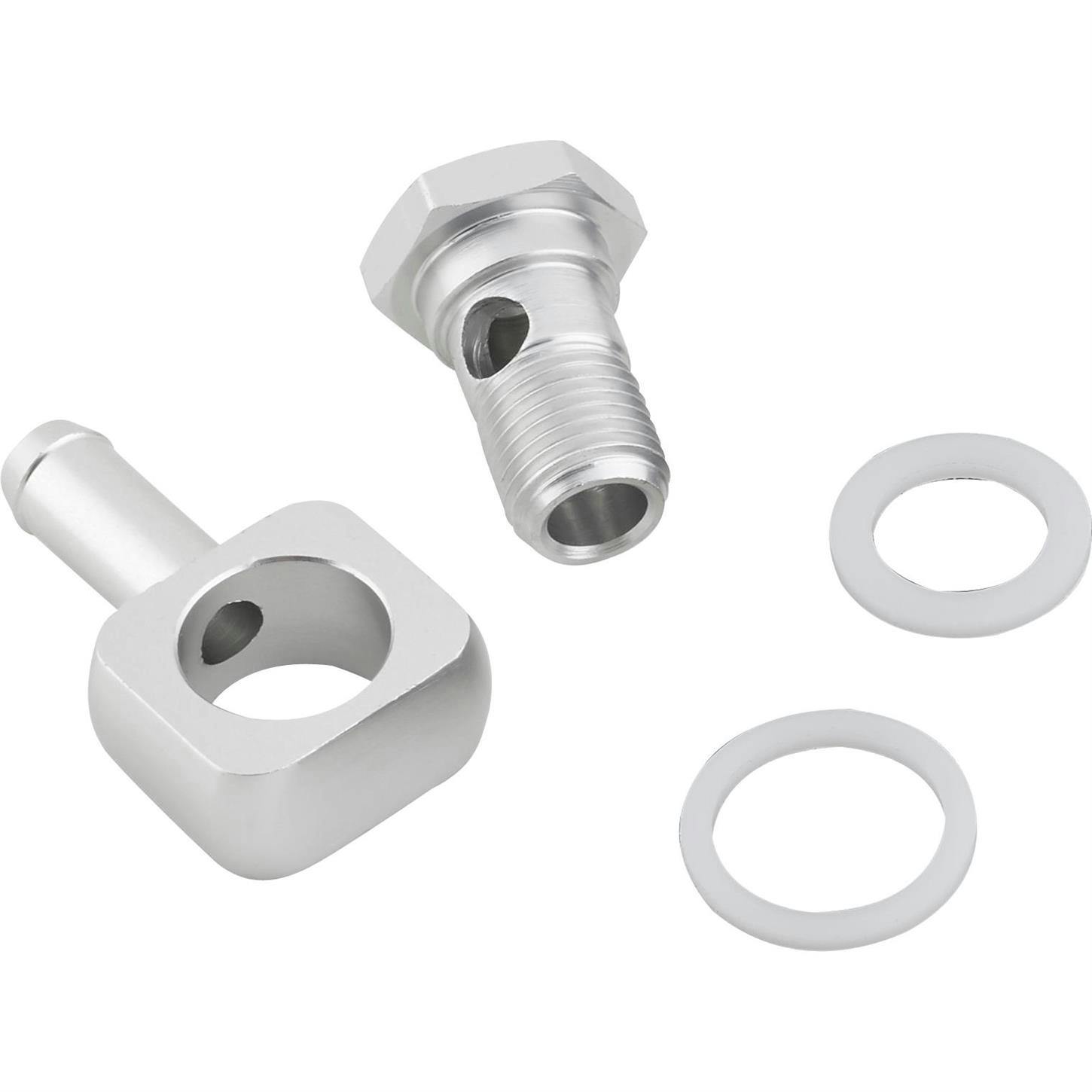 Single Banjo Style Fuel Fitting, 5/16 Inch Hose