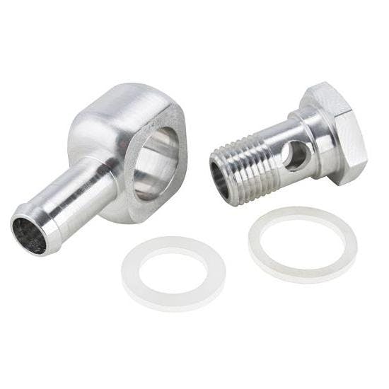 Single Banjo Style Fuel Fitting, 3/8 Inch Hose