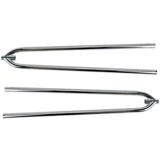 Front Hairpin Radius Rods, 27 Inch, Chrome Steel