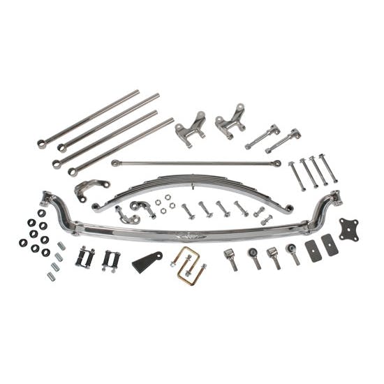 1932 Ford Front End Assembly, I-Beam Axle, 4-Bar Kit, Chrome