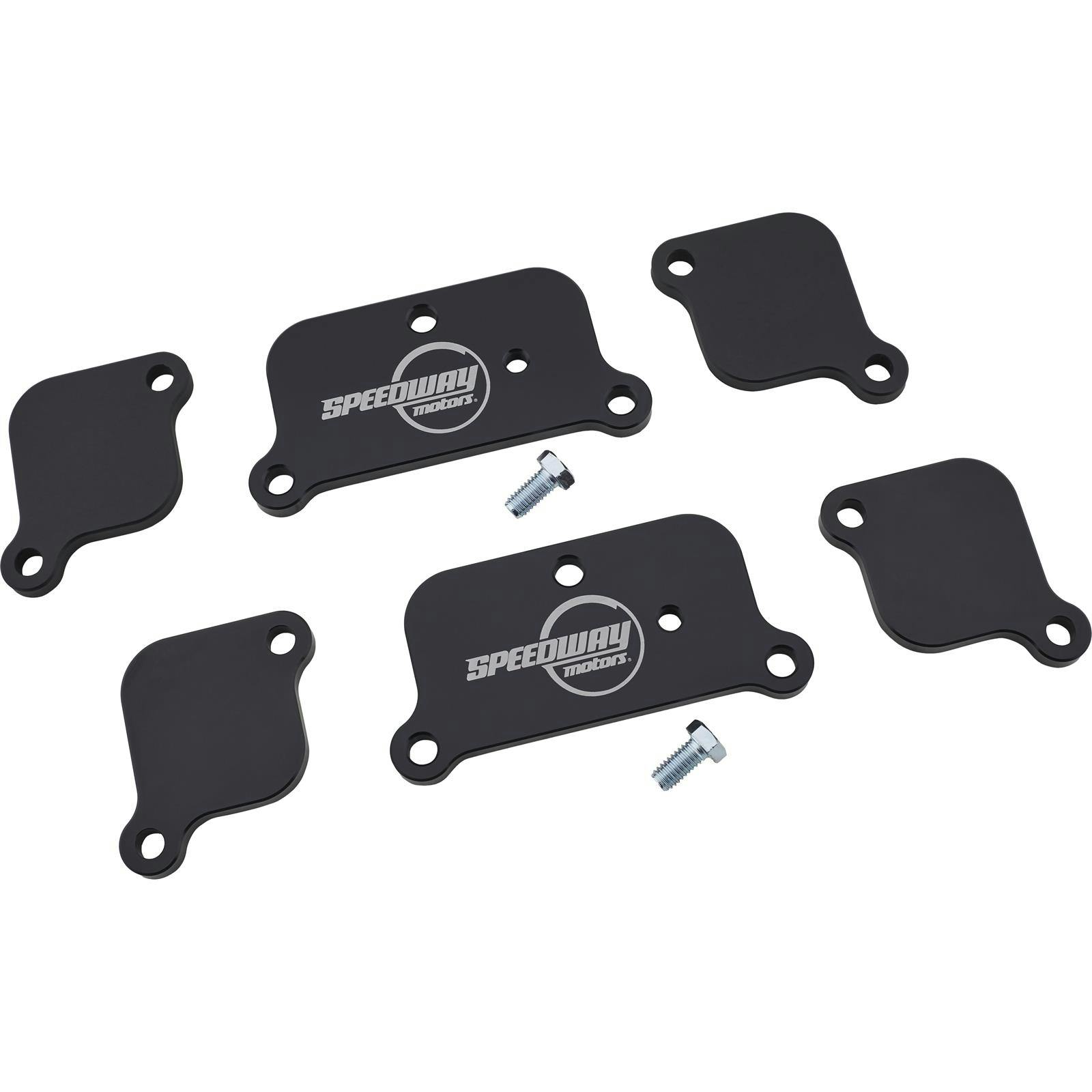 Small Block Chevy Exhaust Port Block-Off Covers, Spread Port