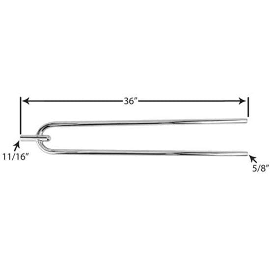 Curtis-Style Radius Rods, 36 Inch, Polished Stainless Steel