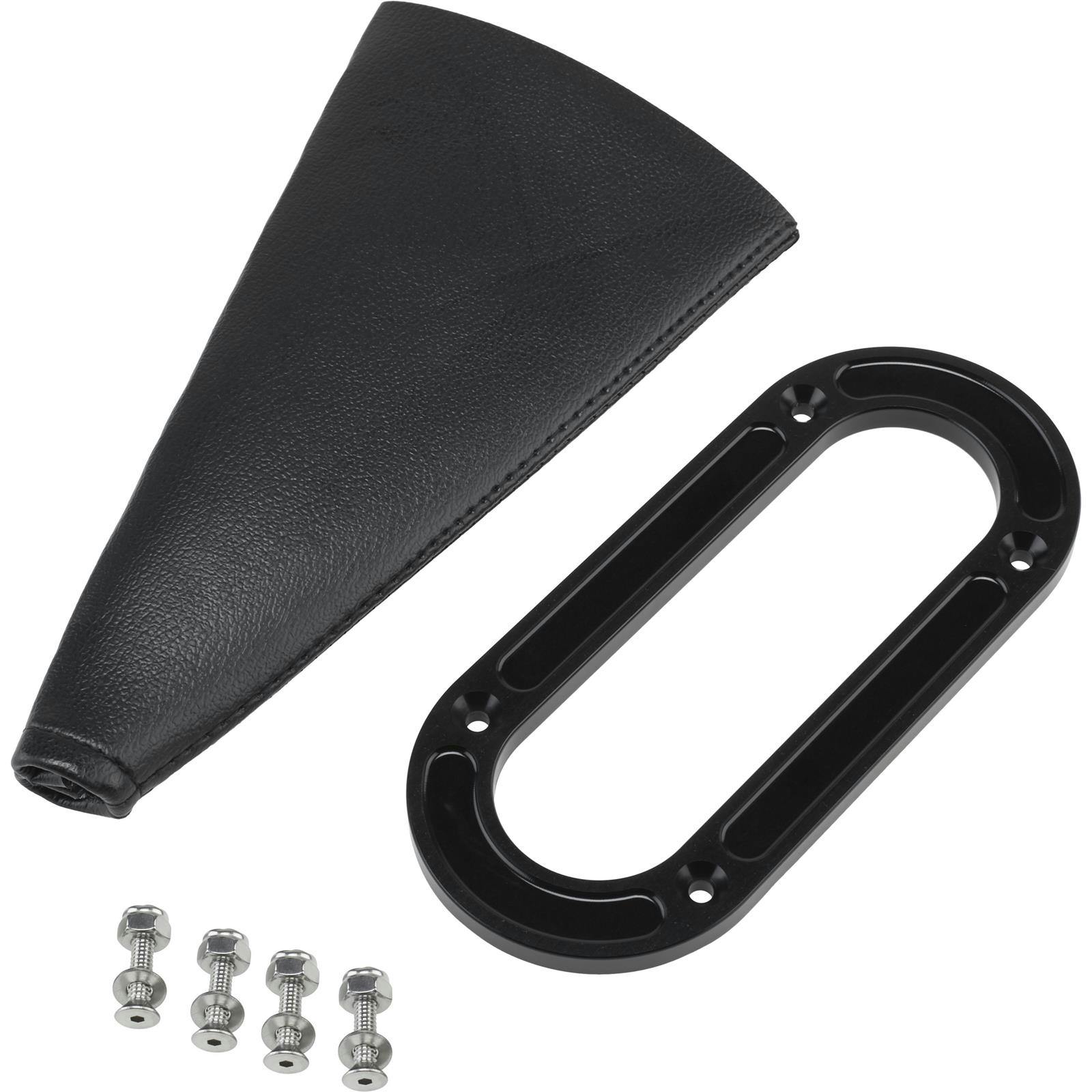 Transmission Mount Parking Brake Boot with Billet Ring, Black