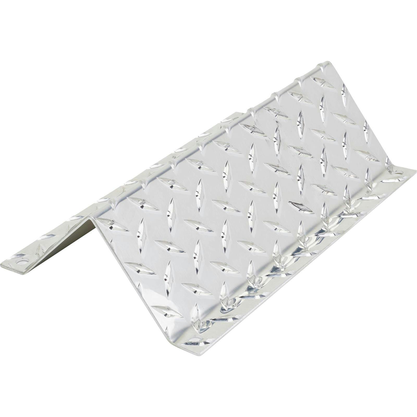 Trailer Wheel Stop, Polished Diamond Plate Aluminum