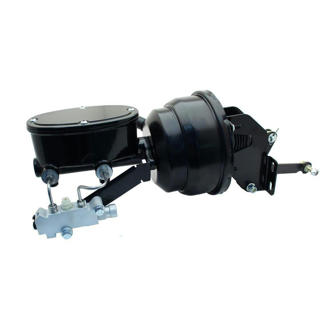 Speedway Oval Style Tandem Master Cylinder w/ 8 in. Dual Booster Conv.