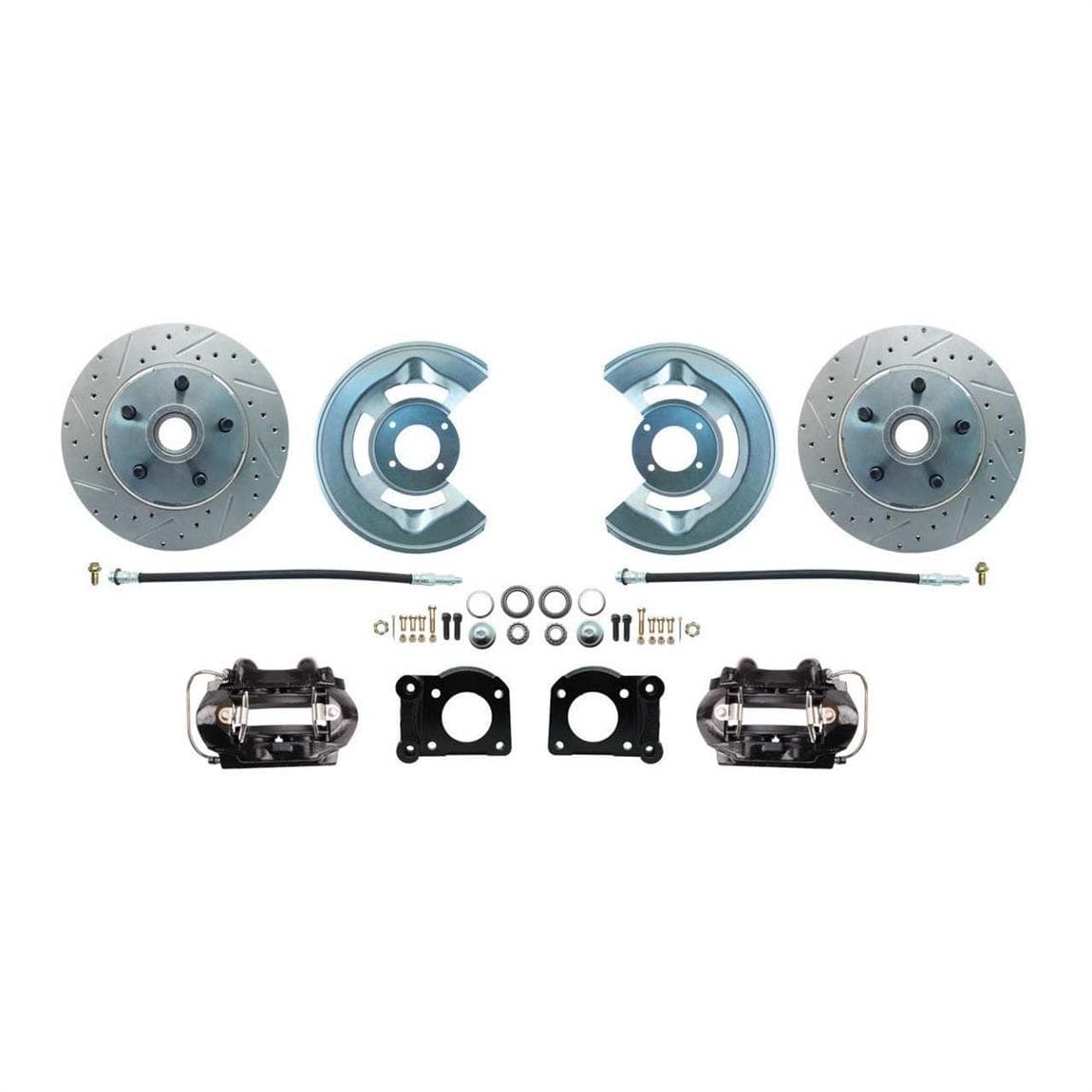 1964.5-73 Mustang Disc Brake Conversion Kit D/S Rotors, Black