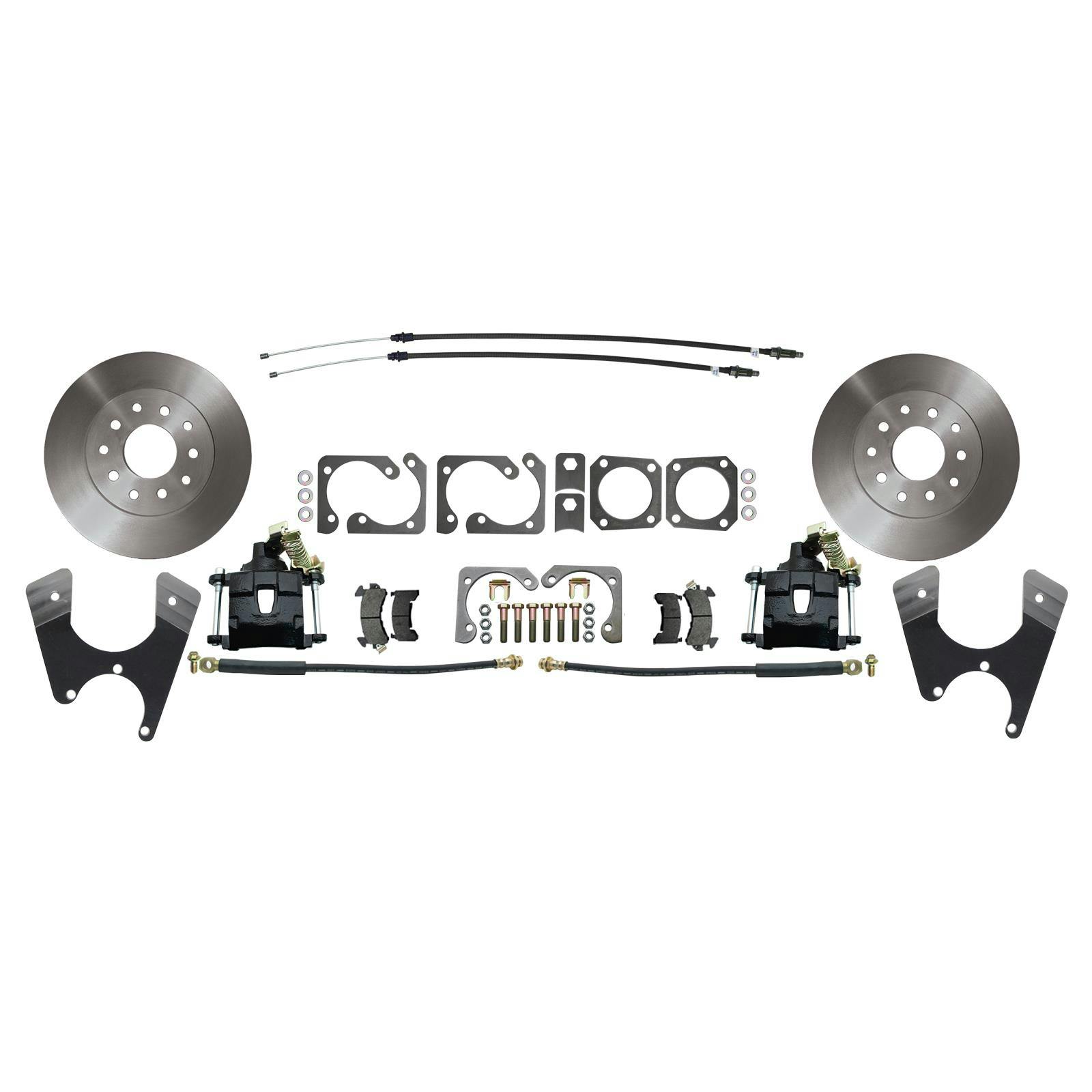 Staggered Rear Disc Brake Kit, GM F/X Body, 10 & 12 Bolt, Black