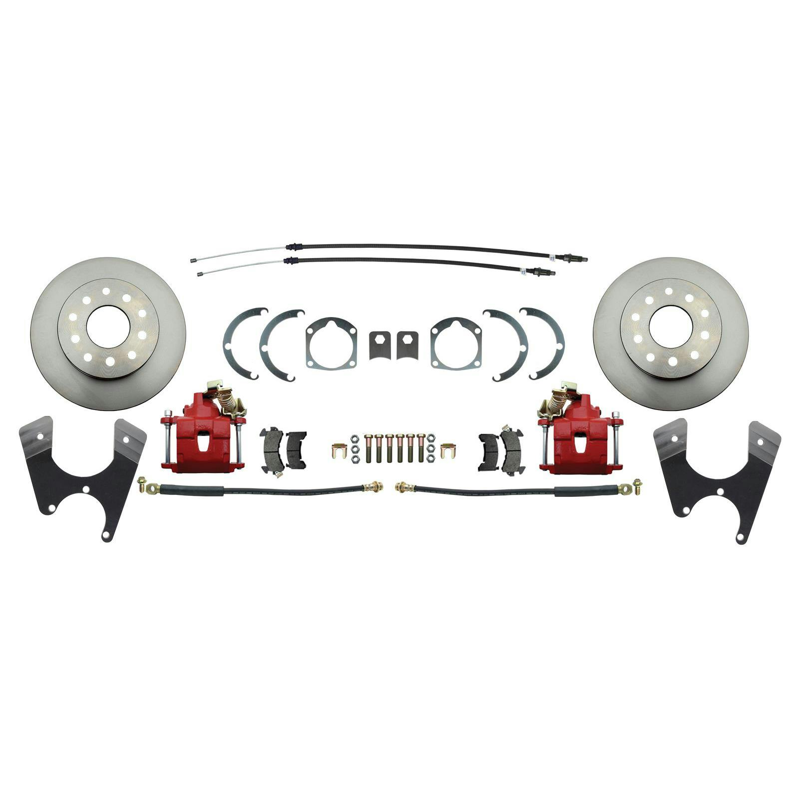 Speedway Rear Disc Brake Standard Kit, 55-68 Impala, Red