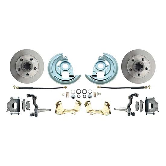 64-74 GM A/F/X Body 11 In Disc Brake Kit, Std Rtr, Gry Caliper