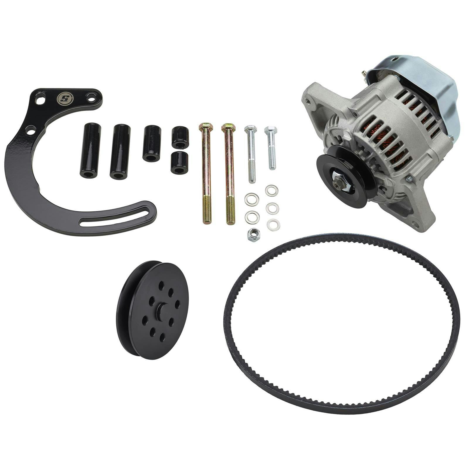GM Denso Style 1-Wire Mini Race Alternator Kit, 90A, High Mount