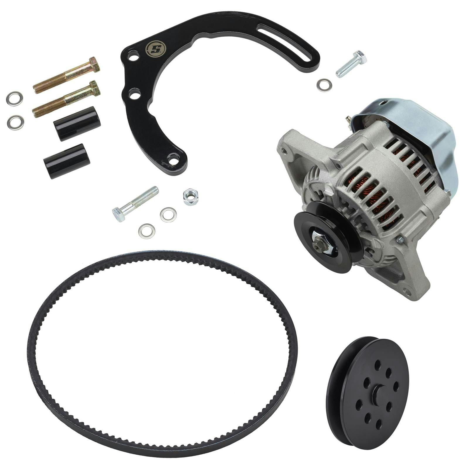 GM Denso Style 1-Wire Mini Race Alternator Kit, 90A, Low Mount