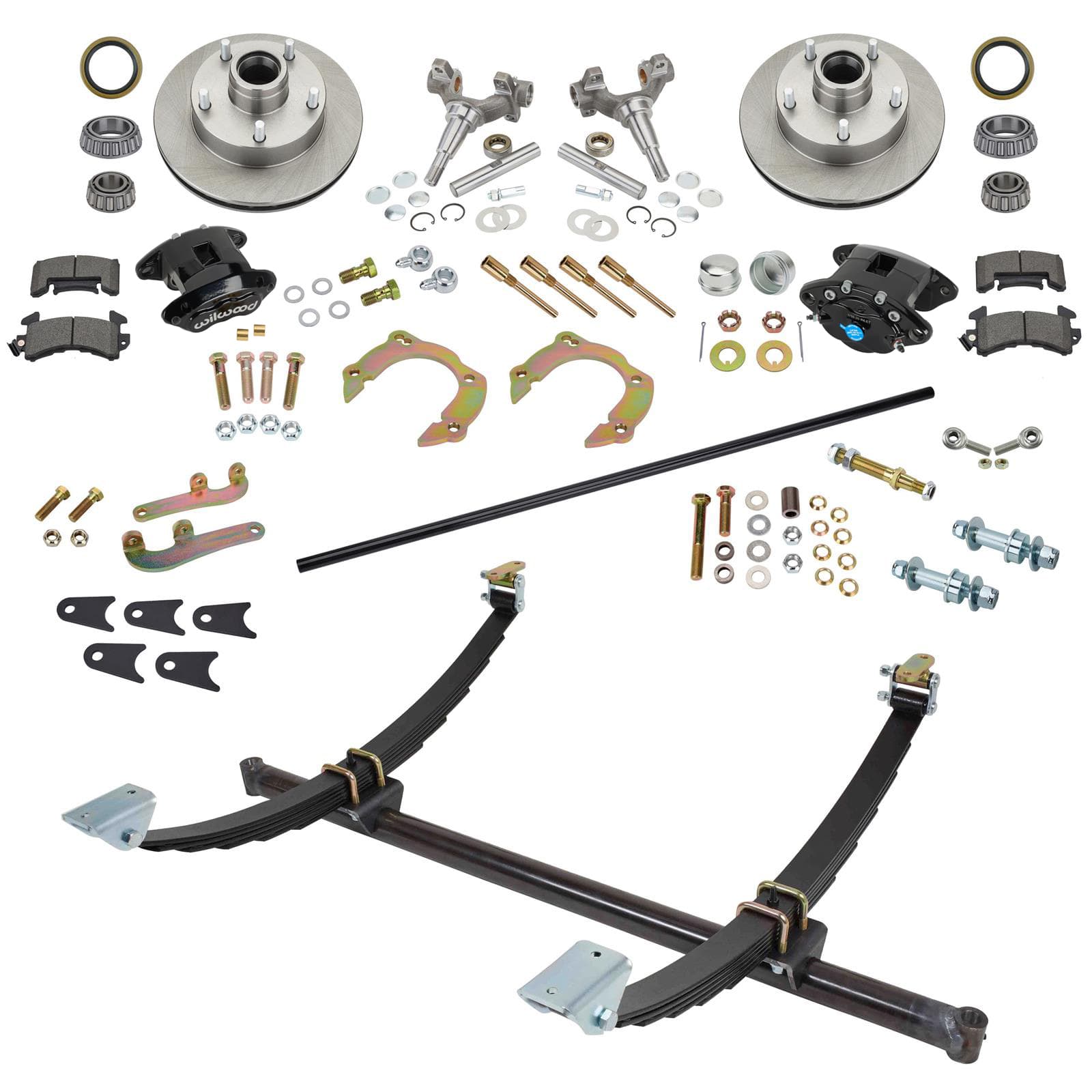 48" Gasser Strt Axle Chevy Spindle Brake Kit W/ Wilwood Calipers