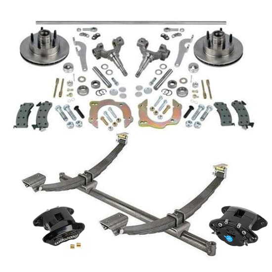 48" HD Gasser Str Axle Chevy Spindle Brake Kit W/ Wilwood Calipers
