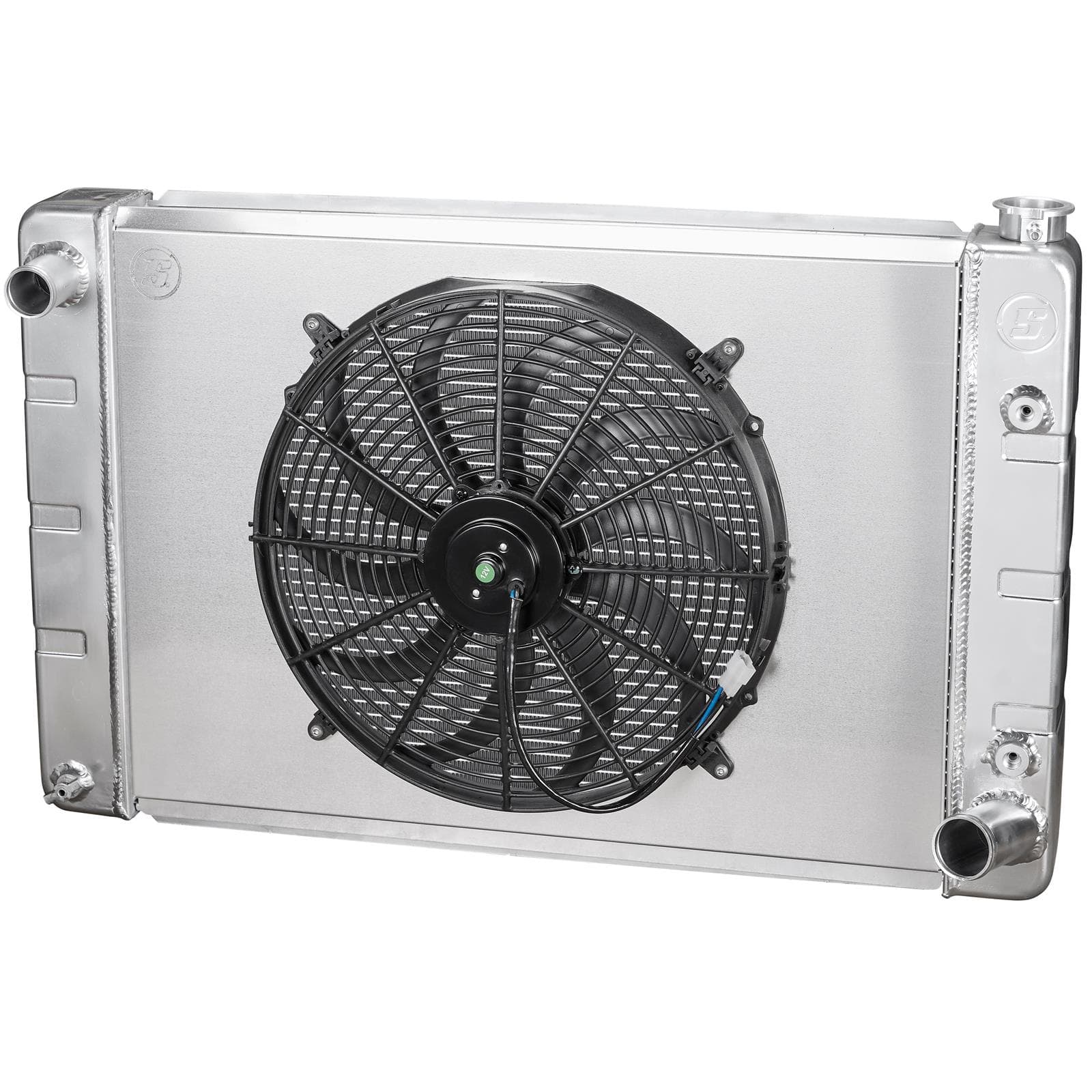 WindChillâ„¢ SBC/BBC 3-Row Radiator w/ Transmission Cooler, Shroud/Fan