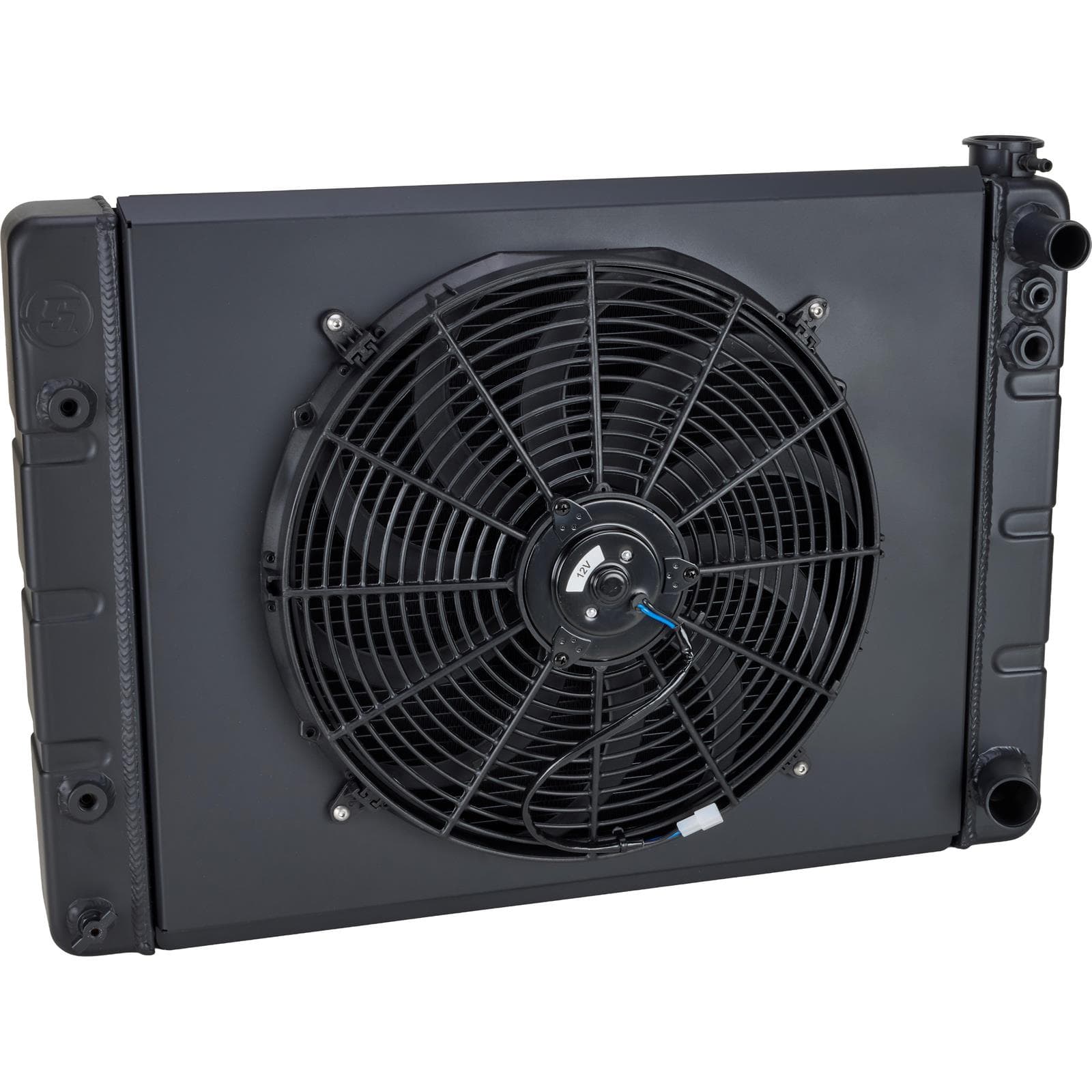 WindChill® LS Swap 3-Row Radiator, w/ Cooler/Fan/Shroud, Black