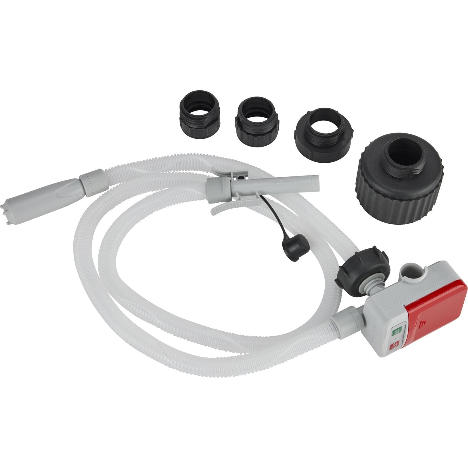 Battery Powered Fluid Transfer Pump w/ Hose & Fluid Jug Adapters
