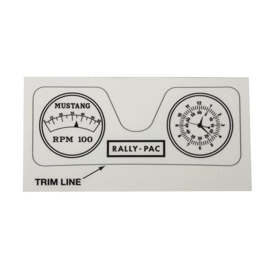 Pedal Car Parts, AMF Mustang Rally-Pac Gauge Graphic