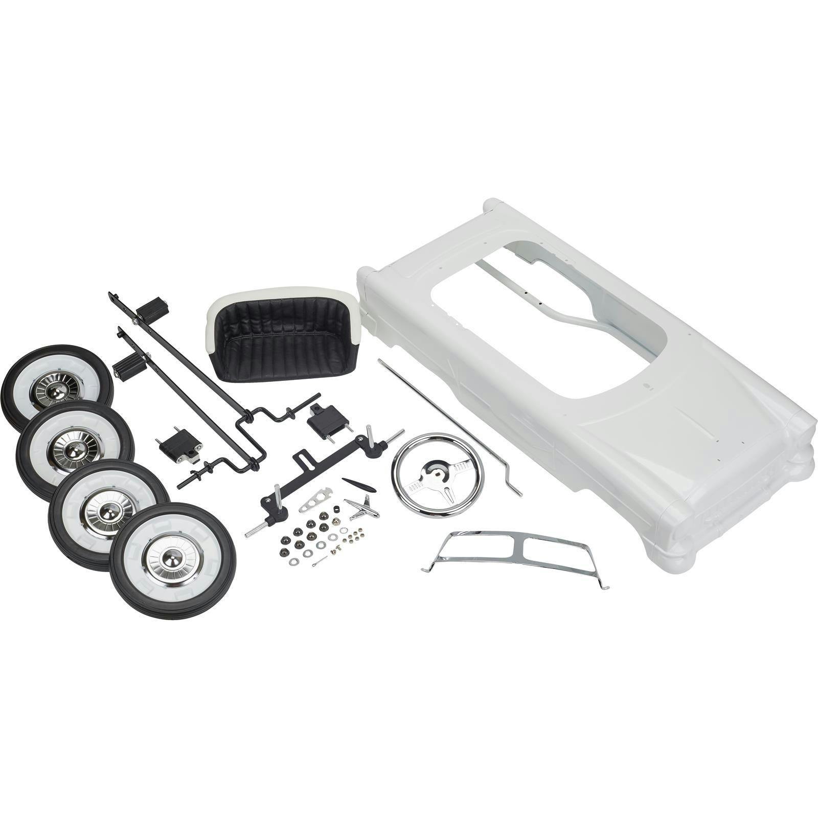 Retro Tri-Five 1955 Chevy Steel Metal Pedal Car, Customizable