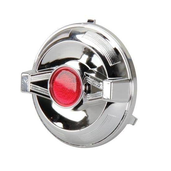 Pedal Car Parts, Chrome Hubcap 2-Bar/AMF