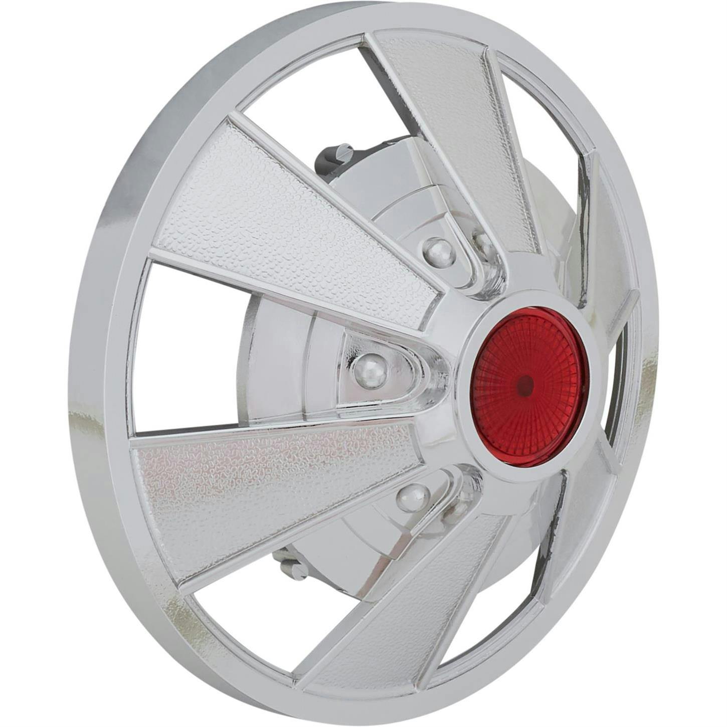 Pedal Car Parts, AMF Chrome Plastic Hubcap, AMF 512 Firefighter