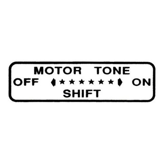 Motor Tone Shift Decal for Murray® Atomic Missile Shifter