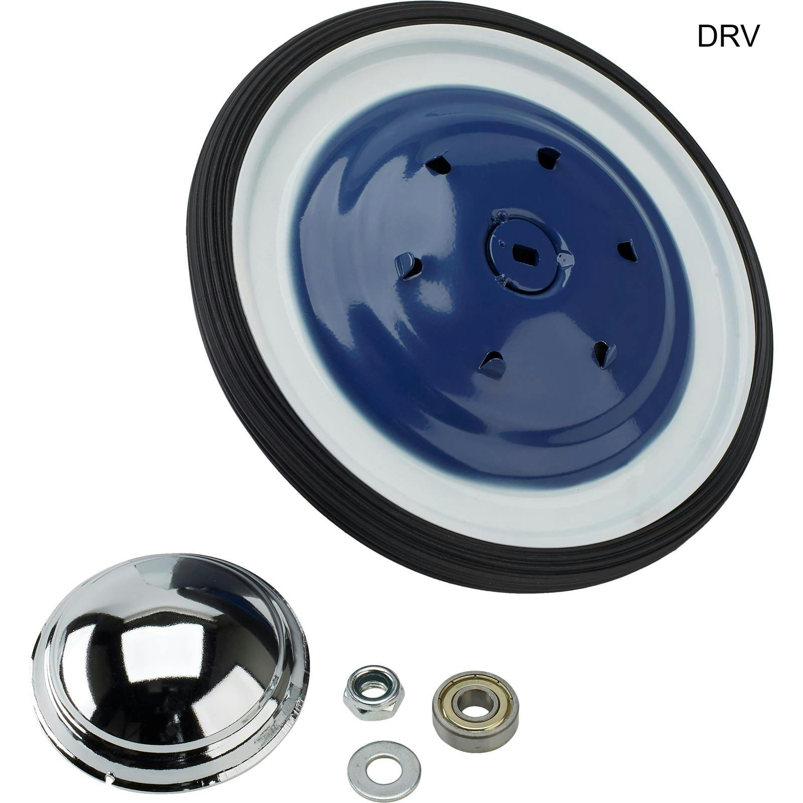 Blue and White Wheel and Tire Combo, Ripple Wheel