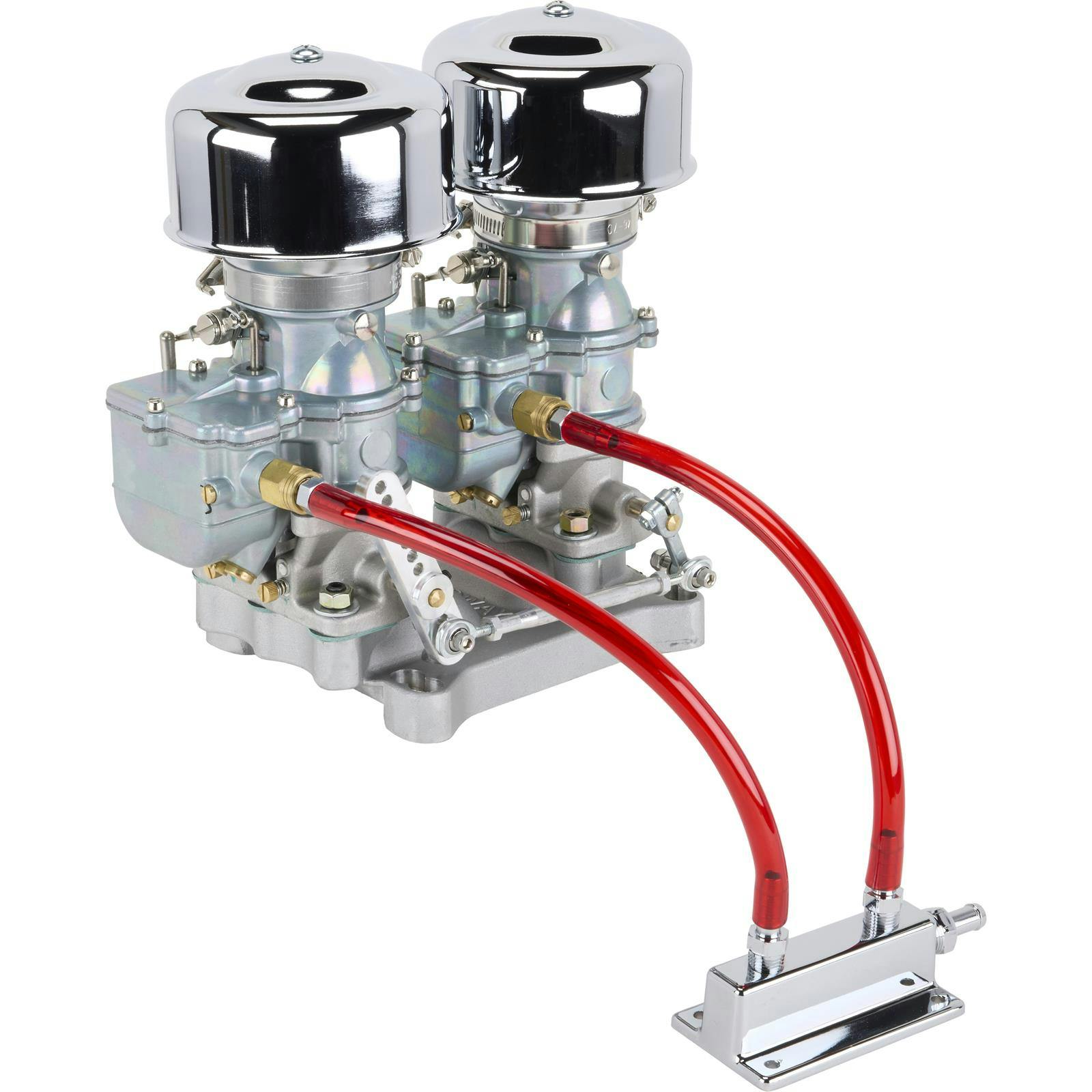 Two Plain 9 Super 7® Carbs to 4-Bbl Intake Manifold Adapter Kit