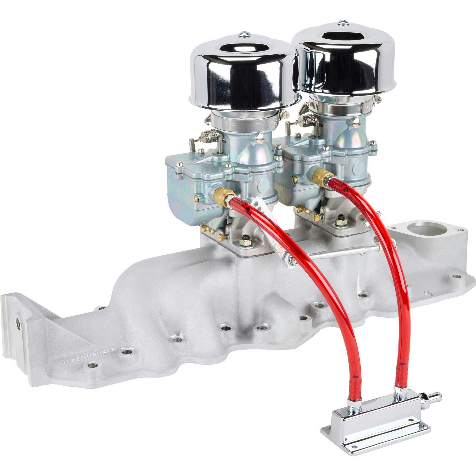 Plain 9 Super 7® 2x2 Carb/Offy Intake Kit, 1932-48 Flathead
