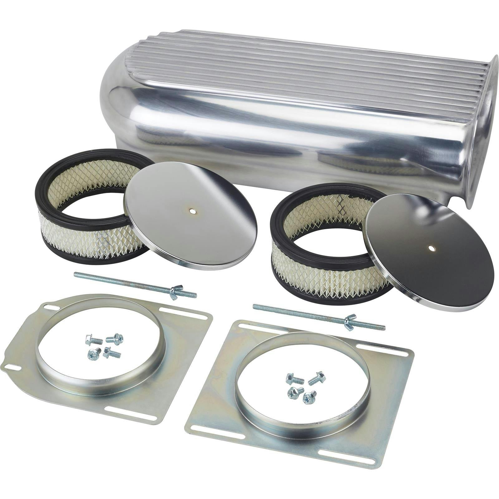 Small Block Chevy Street Tunnel Ram Kit, Polished Scoop