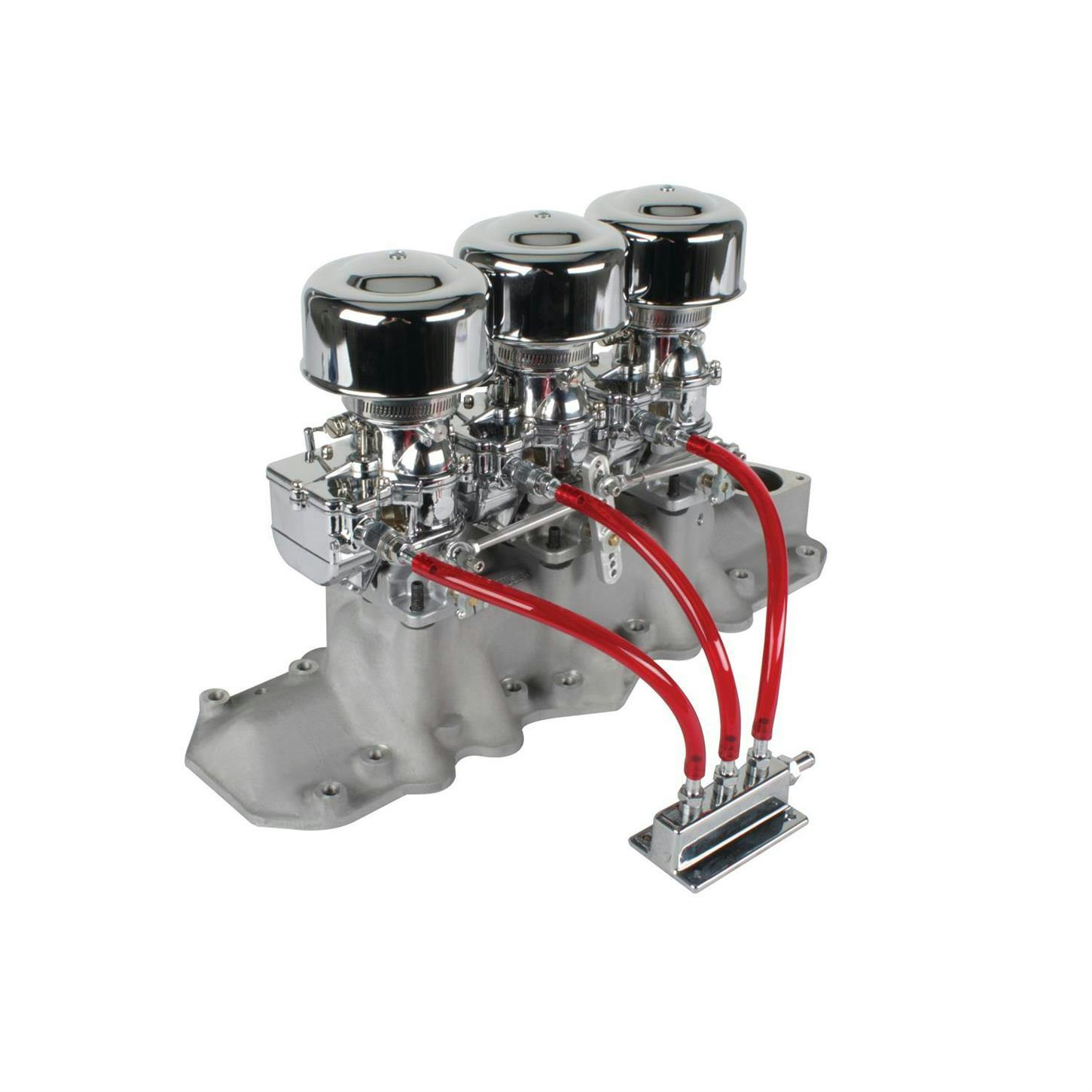 Chrome 9 Super 7® 3x2 Carb/Offy Intake kit, 1932-41 Flathead